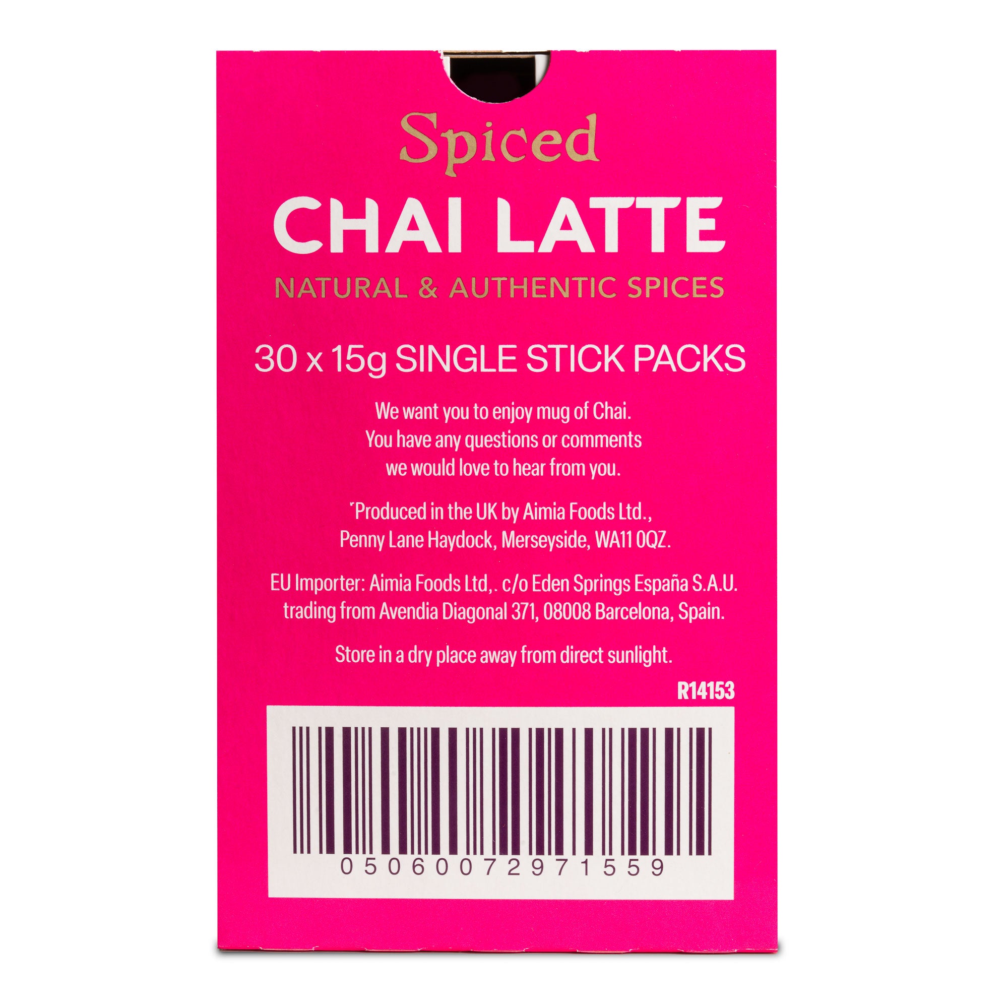 Drink Me Chai Spiced Chai Latte Sachets (Pack of 30)