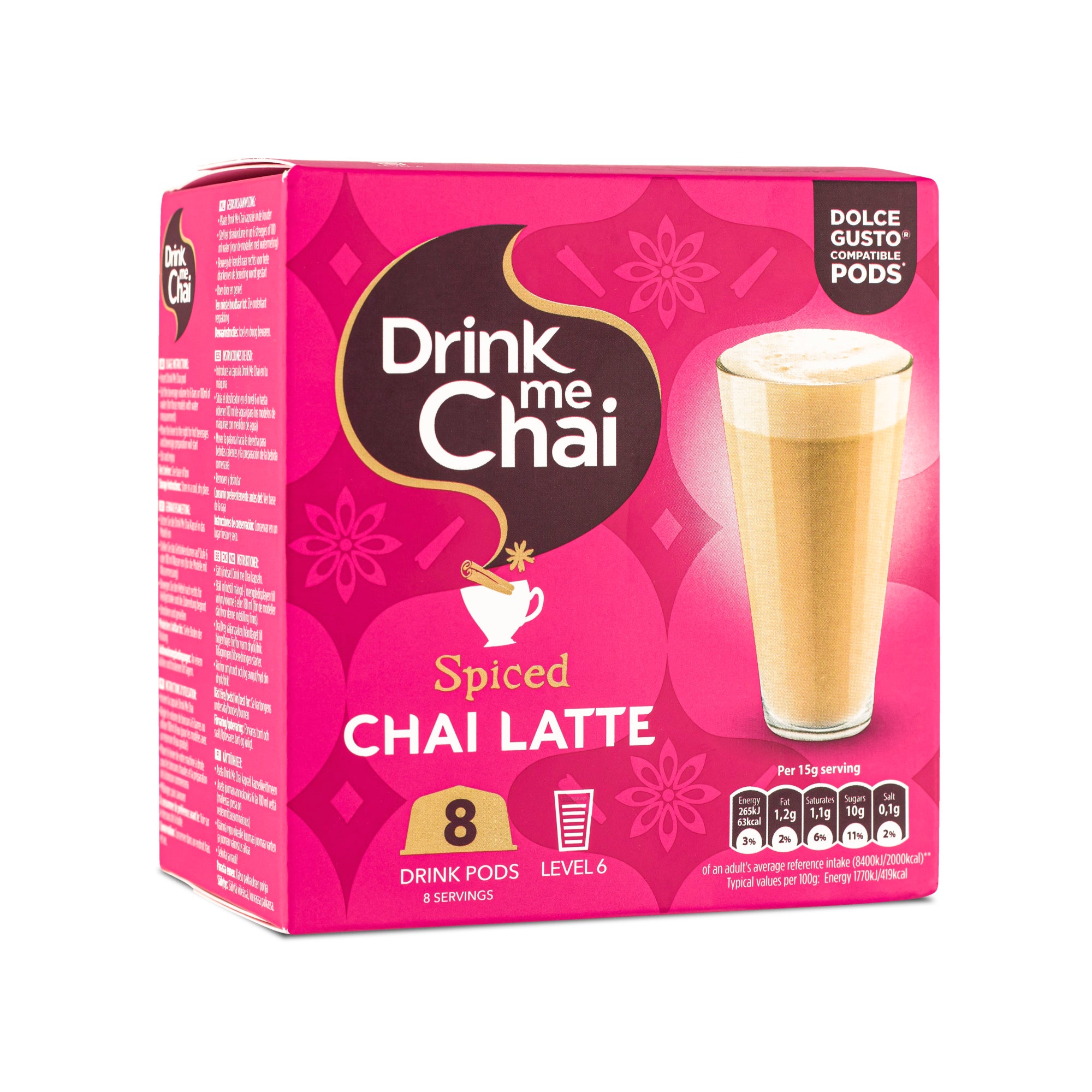 Drink Me Chai Spiced Chai Latte Pods Caffe Prima