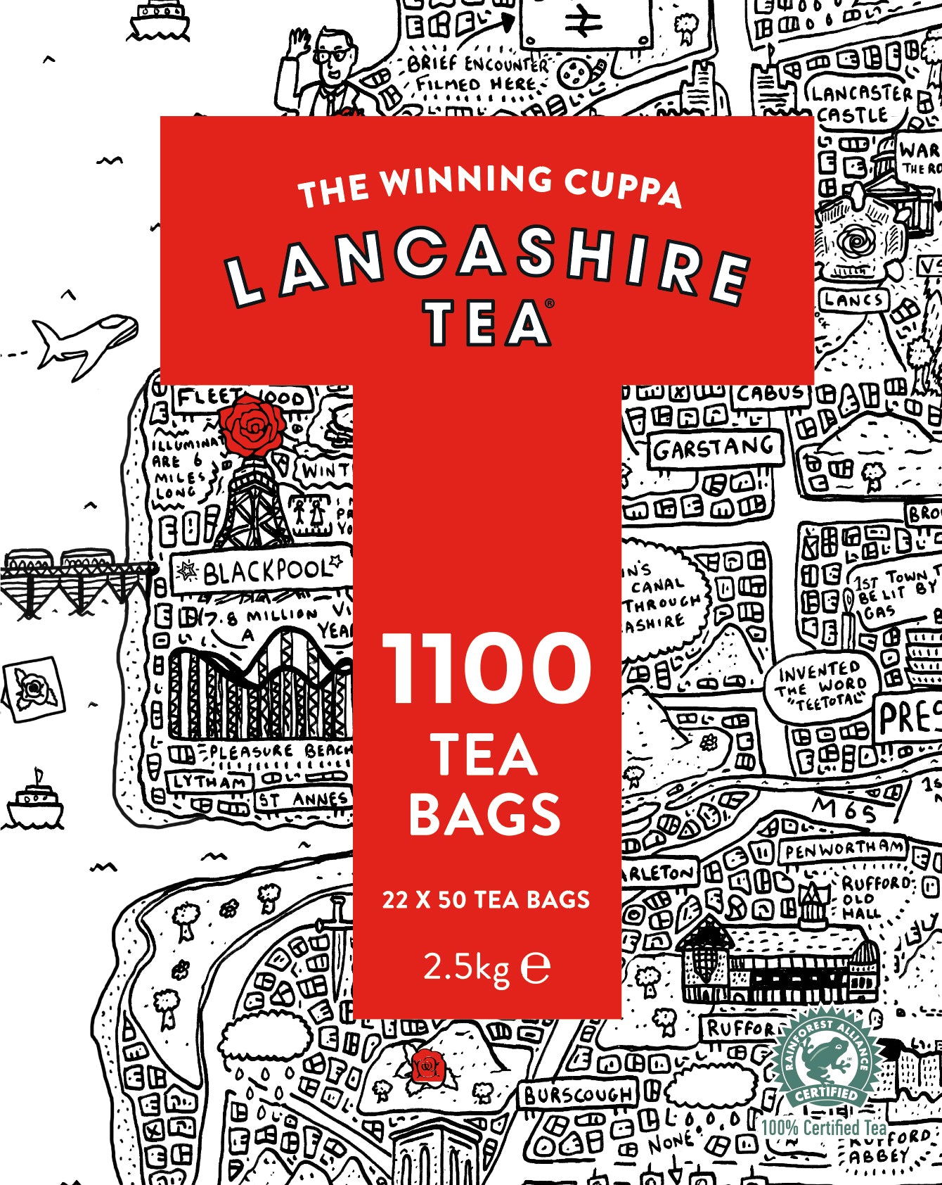 Lancashire Tea 1100 English Breakfast Tea Bags